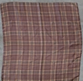 Carré de soie marron à carreaux 70x70cm accessoire de mode élégant pour femme - Plaid brun foncé