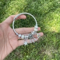 Bohemian silver stainless steel DIY charm bracelet with dreamcatcher and star pendants - Colorful Star Tree Bracelet