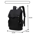 Mochila casual negra para estudiantes con 45 cm de altura y tela impermeable duradera - Negro