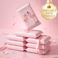 Portable baby wipes with flamingo pattern, 10-count pack in pink stylish design - Flamingo 10 PCS