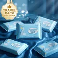 Portable 10-pack baby wet wipes with EDI purified water in a blue travel-size pouch - 10 Tablets Of Pure Water Per Pack * 1 Pack