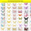 3D colorful hollow butterfly wall stickers set of 12 pieces in 48 varied design styles - Other Styles and Colors Contact Customer Service