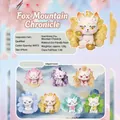 Nine-tailed fox resin figures in various pastel colors with mythological floral details - Hx-145 Fox Mountain Notes Set 6 / Full Box Set