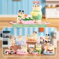 Siamese cat lifestyle blind box figurines in various miniature scenes, 6 regular models - A140 Meow Sticker Box 6 / Whole Box