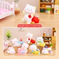Set de figuras de gato siamés de caja ciega con 6 regulares y 1 variante oculta - -382 Cofre Del Tesoro Estrella Maullido 6 / Caja Completa