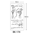 Sketch style black and white flower temporary tattoo sticker sheet sized 96mm by 190mm - Bk-174 / 96*190mm