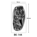 Black and white sketch tiger family temporary tattoo sticker with 96mm x 190mm size - Bk-144 / 96*190mm