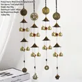 Brass windmill house wind chimes hanging decor in four elegant traditional designs - Metal Pagoda Bell Auspicious Hanging Style (G-262C款)