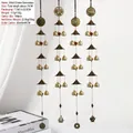 Chinese antique bronze wind chimes with zodiac and yin yang patterns for home decor - Multi-layer Bronze Taiji Fish Zodiac Style (B009-3C款)
