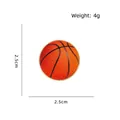 Cartoon-Basketball-Anstecknadel mit klassischer Textur und 2,5 cm Gold-Metallrahmen - Basketball
