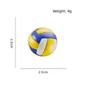 Süße 2,5cm Volleyball Emaille Pin Anstecknadel in Gelb, Blau und Weiß, 4g Gewicht - Volleyball