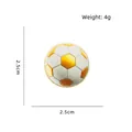Gold-weiße Fußball-Sportbrosche mit 2,5 cm Durchmesser für Bekleidungszubehör - Fußball (Gold und Weiß)