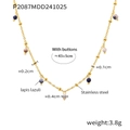 Detail of 18K gold-plated stainless steel necklace with lapis lazuli and colored beads - Lapis Lazuli Mixed (P2087)