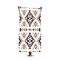 Quick-dry beach towel with orange and black geometric tribal patterns for women - 70x150cm / Orange Black Ethnic Geometric (Style 2)