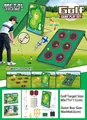 Doppelseitiges Golf-Übungsset mit Zielständer, Matte, Klebebällen und Zubehör - 67A Golf Zielständer / Set (6 Ziele/20 klebrige Bälle/6 Äxte/1 Schläger)