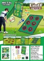 180cm Golf-Chipping-Spielset mit doppelseitigem Ziel und klebrigen Bällen für Haus und Garten - 68A Golf Zielständer / Set (6 Ziele/20 klebrige Bälle/6 Äxte/1 Schläger)