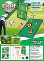 Glow-in-the-dark golf game set with target, clubs, sticky balls and throwing axes - 68B Double-sided Golf Target Stand (Light Up) / Set (3 Light Targets/6 Axes/20 Sticky Balls/1 Club)