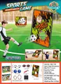 3-in-1 Sport-Zielset für Fußball, Basketball und Football mit LED-Sensortoren - 366-15B Doppelseitiger Fußball-Zielständer (Induktionslicht) / Set (Inklusive 2x Fußball/2x Rugby/2x Basketball/2x Induktionsringe)