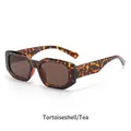 Retro square sunglasses with tortoiseshell frame and tea lenses for fashion style - Tortoiseshell Frame Tea Lens
