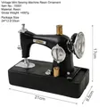 Macchina da cucire decorativa vintage in resina nera e oro per decorazioni - Stile Macchina da Cucire Retrò (E23-FH15001)