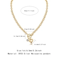 Collana in argento S925 placcato oro 18K con cuore e moissanite da 1 carato - 45cm / Collana Moissanite Argento S925 Solo