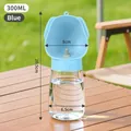 Portable 300ML light blue dog water bottle with wide drinking trough for outdoor walking - 300ml Waterer / Blue