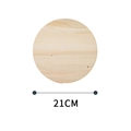 Natural round 21cm wooden craft plate with raw grain texture for DIY home decor - Round Style (圆21cm)