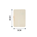 Rectangular unfinished wood piece with rounded corners measuring 14x9cm for DIY crafts - Rectangular Style (长方形9*14cm)