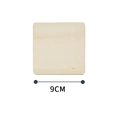 Square 9cm natural wood piece with rounded corners and visible grain for DIY crafts - Square Style (正方形9cm)