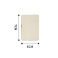 Custom 7x5cm natural wood slice rectangle with rounded corners for DIY crafts - Rectangular Style (长方形5*7cm)