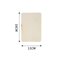 Rectangle wood craft plaque 16x11cm with rounded corners and natural wood grain - Rectangular Style (长方形11*16cm)