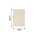 Rectangular light wood craft block with rounded corners for DIY projects 7x11cm - Rectangular Style (长方形7*11cm)