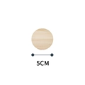 Single 5cm round natural wood slice with visible grain for DIY crafts and coasters - Round Style (圆5cm)