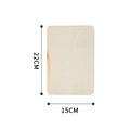 Natural rectangular wood slice with rounded edges for DIY crafts 22cm x 15cm size - Rectangular Style (长方形15*22cm)