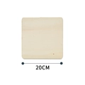 Natural square wood block 20cm with visible grain for DIY crafts and home decor - Square Style (正方形20cm)