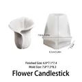 Flower candle holder silicone mold for DIY resin craft with specific dimensions - Flower Bottle Candlestick / Silicone Mold