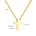 Gold plated stainless steel cross pendant necklace with 45cm chain for men and women - Cross Style (NE232301G) / Gold