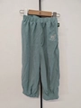 Pantaloni leggeri verde fagiolo per bambini con elastico in vita e ricamo a cartone - Verde petrolio / 80cm