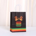 Juneteenth creative gift bag with broken chain design and colorful freedom lettering - Black Ground Freedom Chain Style (498-4)