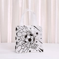 Creative non-woven gift bag with football print and Goal text for shopping use - Dynamic Soccer Text Style (9040-3)