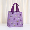 Purple daisy print gift bag with handles for party favors and shopping packaging - 23*22*10 / Lilac Purple