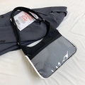Sac ita-bag noir et blanc de style coréen avec une fenêtre d'affichage transparente claire - Noir