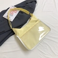 Sac Ita jaune élégant avec fenêtre transparente pour épingles, sac à bandoulière mode. - Jaune