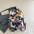 Künstlerischer Studenten-Rucksack mit buntem abstraktem Graffiti und Zubehör-Details - Bunte Abstrakte Graffiti (Muster 3)
