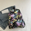 Rucksack mit künstlerischem Graffiti-Druck in Rosa und Blau für Schülerinnen - Mehrfarbige Künstlerische Graffiti (Muster 4)