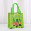 Detail of St. Patrick's Day non-woven gift bag with lucky clover and gnome patterns - 9025-8;20*20*9