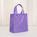 Purple non-woven shopping bag with waterproof coating and reinforced handles - Purple