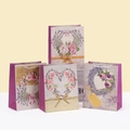Lavendel-Blumen-Papiertüten mit eleganten Griffen und dekorativen Schleifen - Gemischte Stile (Klein)