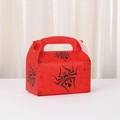 Rote Spiderman-Geschenkbox mit Spinnennetz-Mustern und Tragegriff für Partys - Rot