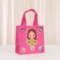Borsa regalo in tessuto non tessuto rosa con stampa ragazza cartoon e cosmetici - Ragazza Trucco Rosa (9004-2) / 9004-2 (20x20x9)